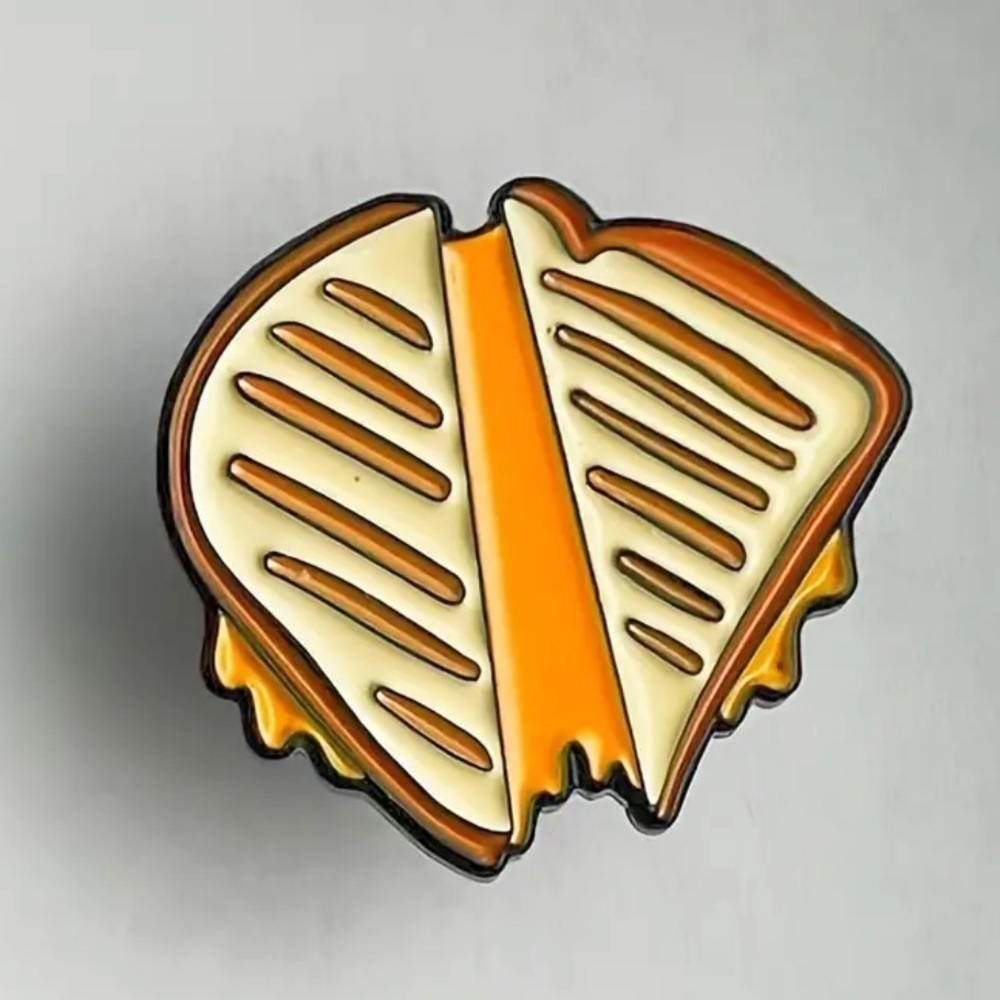 3/$25 Grilled Cheese Sandwich Unisex Pin Badge Brooch Cheese Toast Sandwich